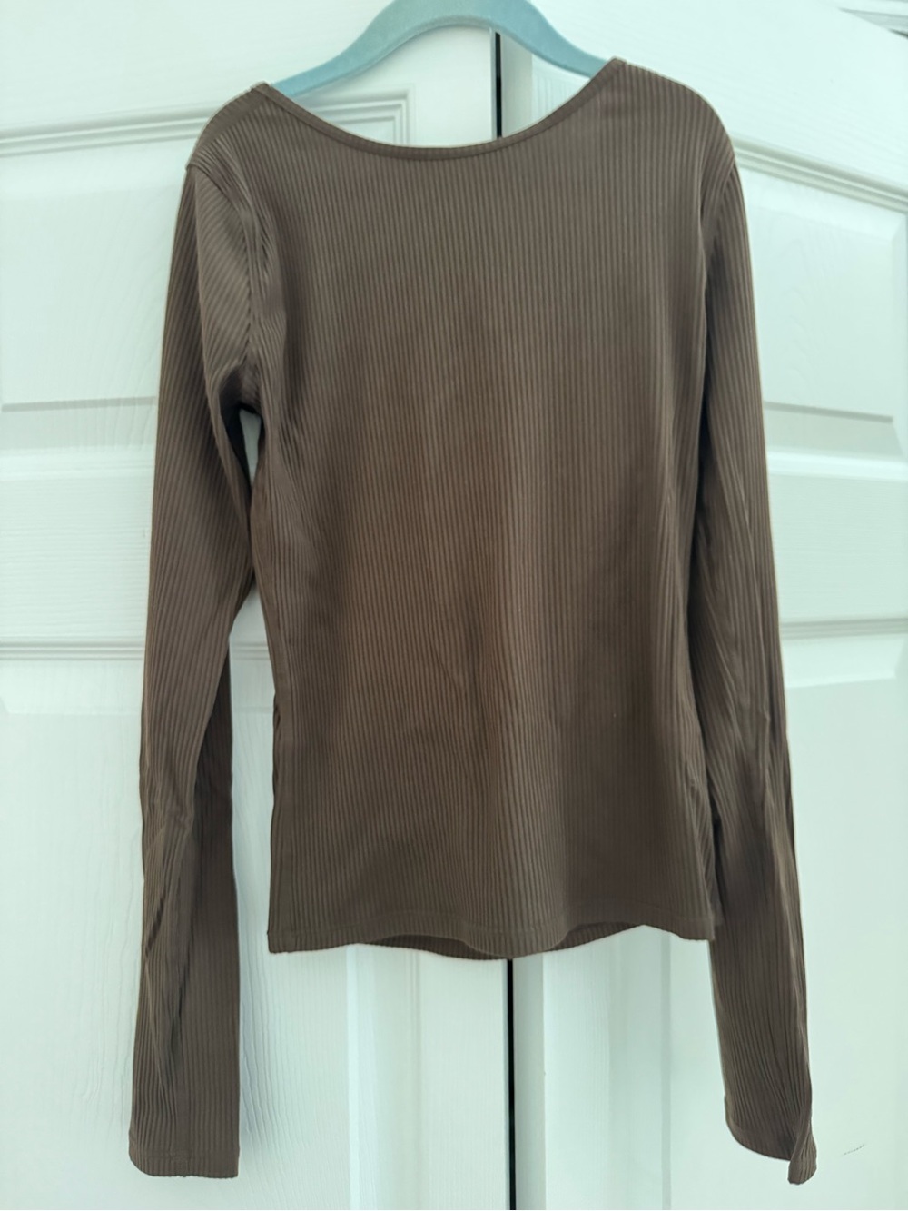 lululemon athletica Long-Sleeve Ribbed Top in Brown